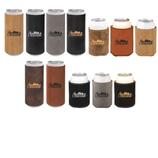 New Opportunities Leather Koozies - Image 2