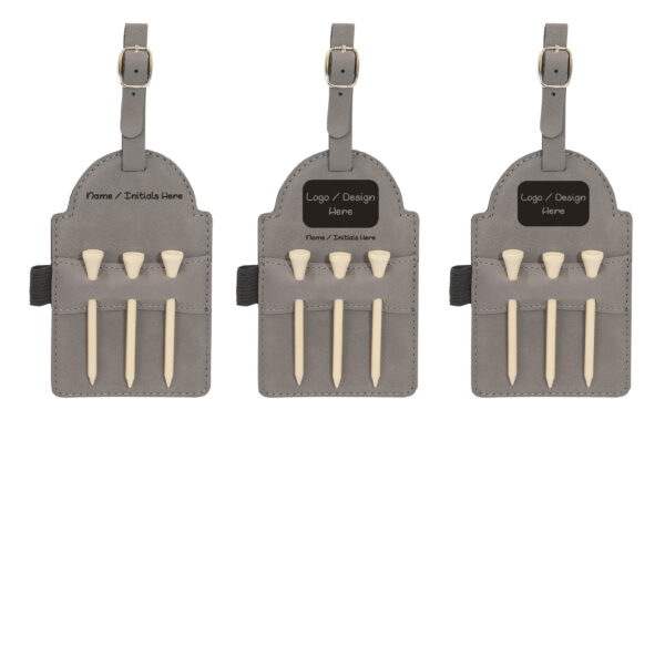 Golf Bag Tag with 3 Wooden Tees - Image 2
