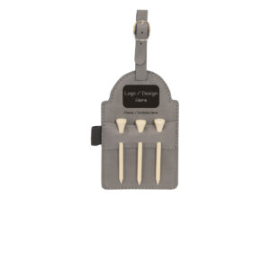 Golf Bag Tag with 3 Wooden Tees