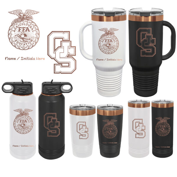 Gibson Southern High School Rose Gold Drinkware - Image 2