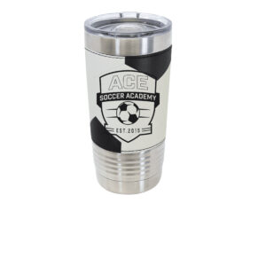 Ace Soccer Academy Soccer Leather Tumbler