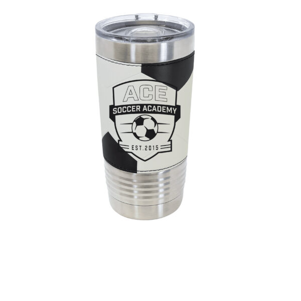 Ace Soccer Academy Soccer Leather Tumbler