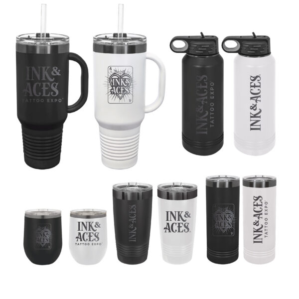 Ink & Aces Ghost Black Drinkware - Image 3