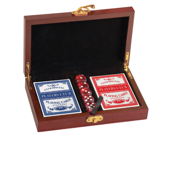 Ink & Aces Rosewood Card and Dice Set - Image 2