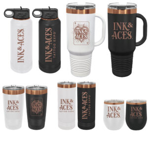 Ink & Aces Rose Gold Drinkware
