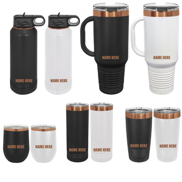 Ink & Aces Rose Gold Drinkware - Image 2